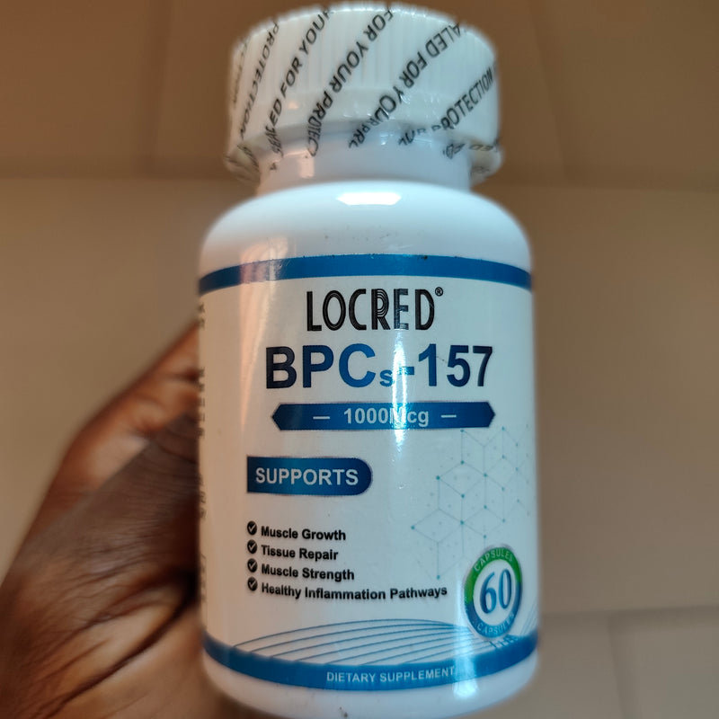 LOCRED BPCs-157 Capsule (1000mcg) | Dietary Supplement for Muscle Growth, Tissue Repair, Muscle Strength, and Health Inflammation