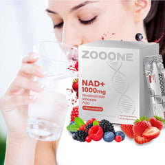 ZOOONE NAD+ Drink with Quercetin Phytosome, Resveratrol, and PQQ (30 sachets, 600mg Nicotinamide Riboside) | Dietary Supplement for Healthy Aging, DNA Repair, and NAD+ Booster