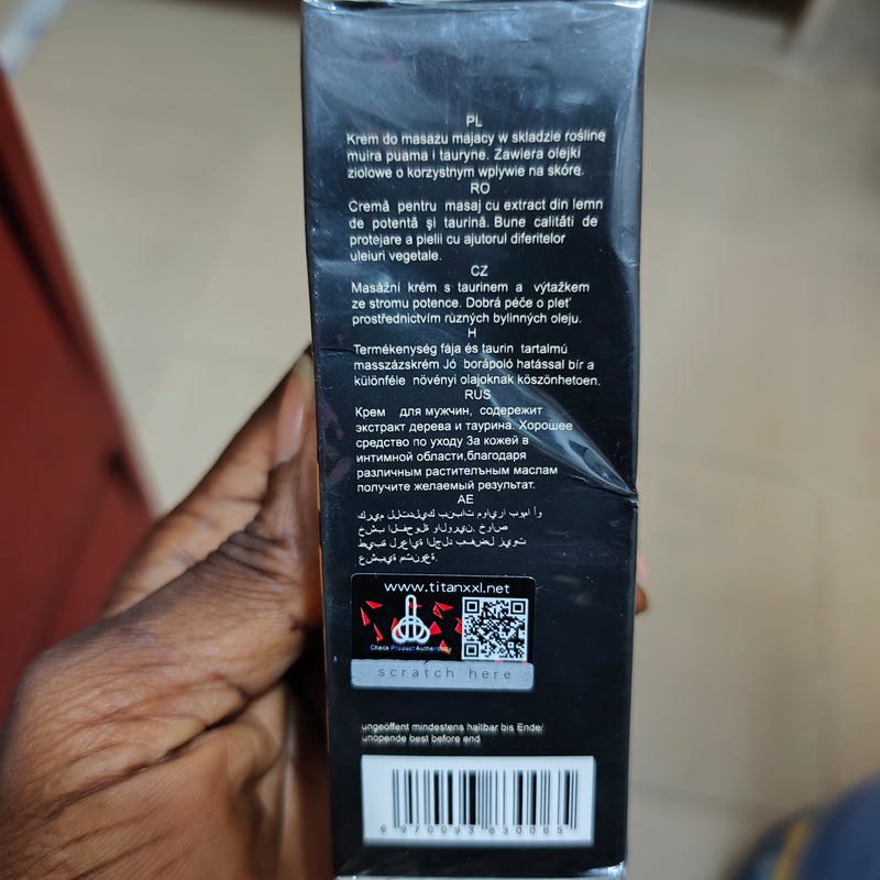 TITAN XXL Special Gel for Penis Enlargement (50ml) | Topical Gel for Bigger, Thicker and Stronger Penis