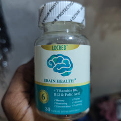 Brain Health Capsules with Folic Acid and B-Vitamins (30 capsules) | Dietary Supplement for Memory, Reasoning, Focus, Concentration, Learning, Cognition, and Brain Health