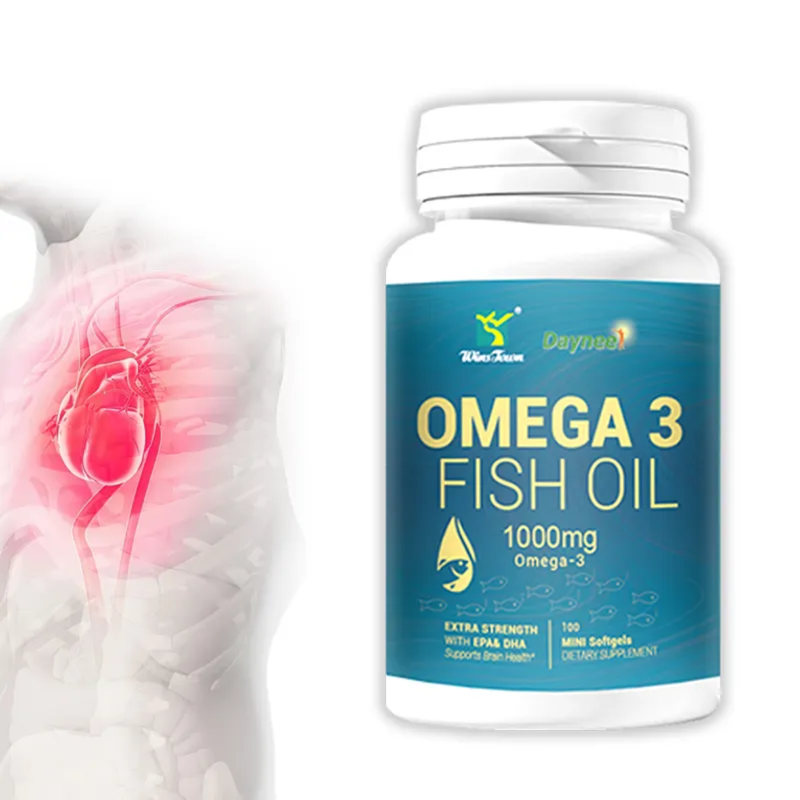 Omega-3 Fish Oil Capsules with EPA and DHA (100 softgels, 1000mg) | Dietary Supplement for Cardiovascular, Brain, Eye, Skin, Mood, and Inflammation