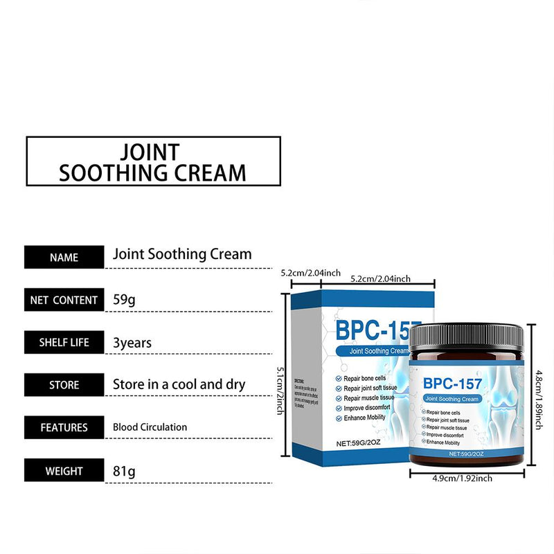 BPC-157 Joint Healing Cream (59 grams) | Topical Ointment for Joint Care, Osteoarthritis, Swollen Muscles, Joint Inflammation, and Joint Pain Relief