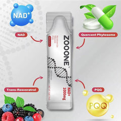 ZOOONE NAD+ Drink with Quercetin Phytosome, Resveratrol, and PQQ (30 sachets, 600mg Nicotinamide Riboside) | Dietary Supplement for Healthy Aging, DNA Repair, and NAD+ Booster