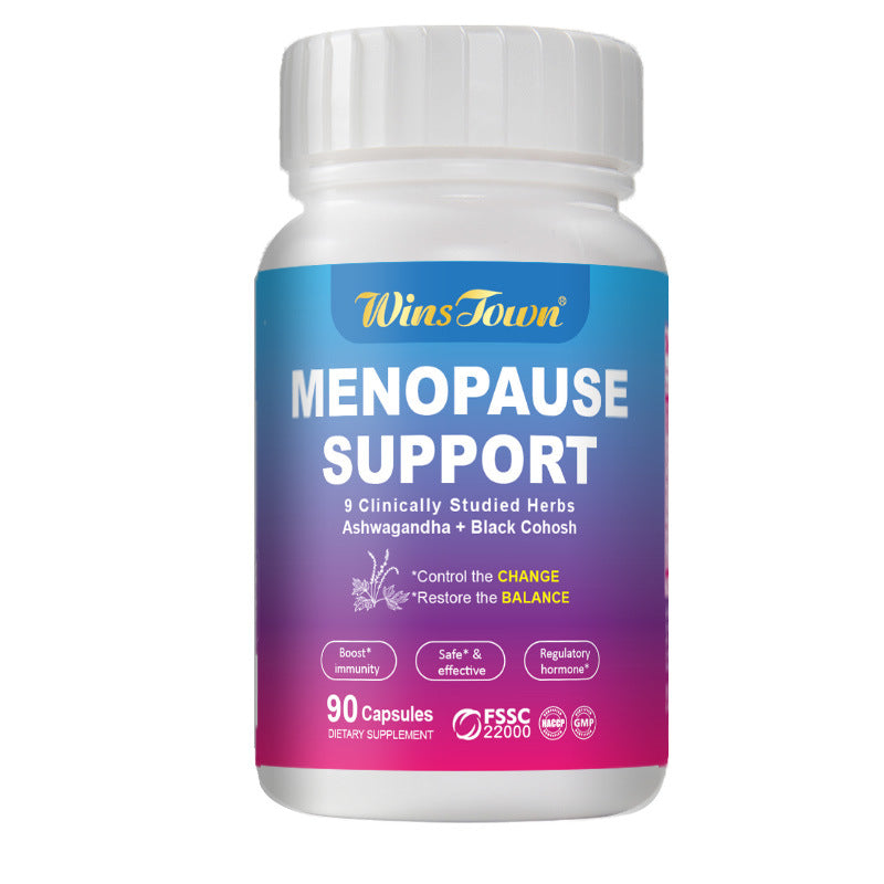 Menopause Support Capsules (90 capsules) with Ashwagandha and Chaste Tree | Dietary Supplement for Mood Swings, Night Sweats, Hot Flashes, Low Sex Drive, and Menopause