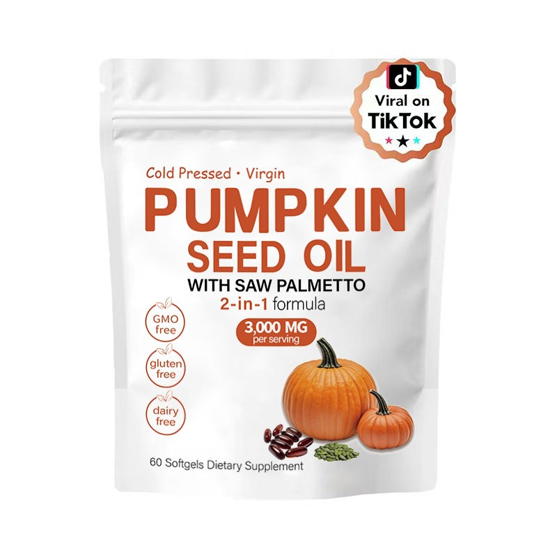 Pumpkin Seed Oil Softgels with Saw Palmetto (3000mg Pumpkin Seed Oil, 300mg Saw Palmetto)
