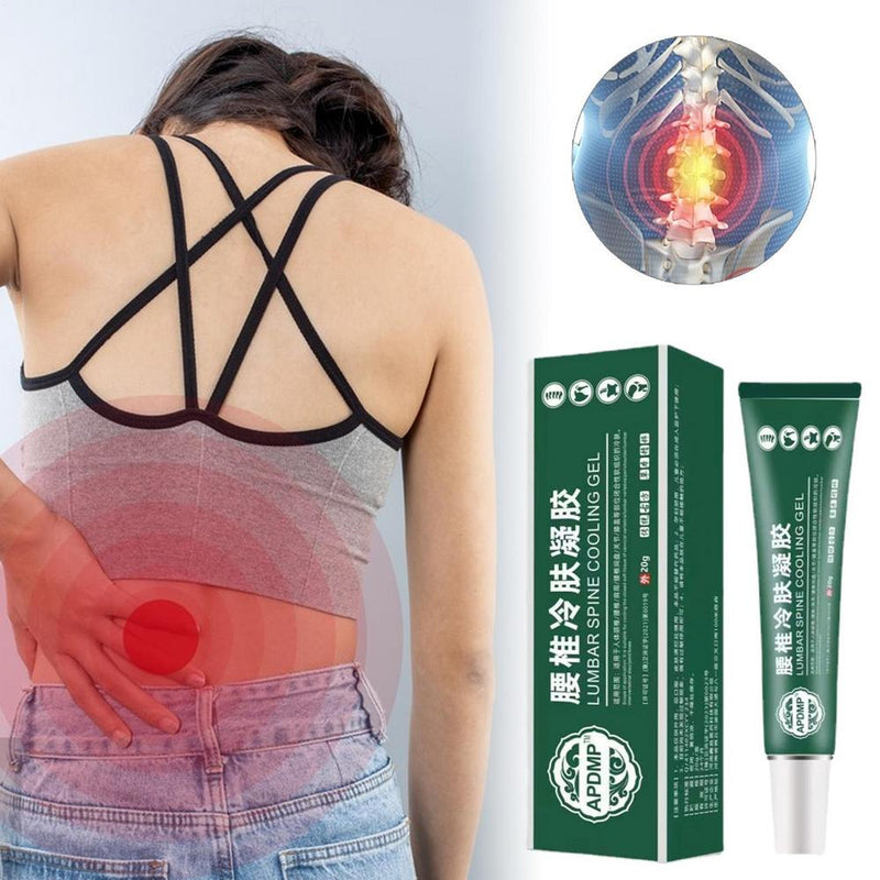 Lumbar Spine Cooling Gel (20 grams) | Topical Gel for Lumbar Strain, Soreness, Numbness and Pain