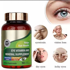 Eye Vitamin and Mineral Capsule | Dietary Supplement for Eye Strain, Dry Eyes, Eye Fatigue, Itchy Eyes, and Vision Care