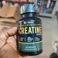 GINAX Micronized Creatine Capsules (5g creatine, 1500mg HMB)