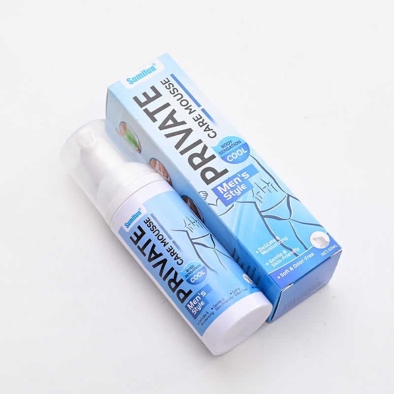 Private Care Mousse for Men (60ml) | Antibacterial and Infection Treatment Mousse for Men