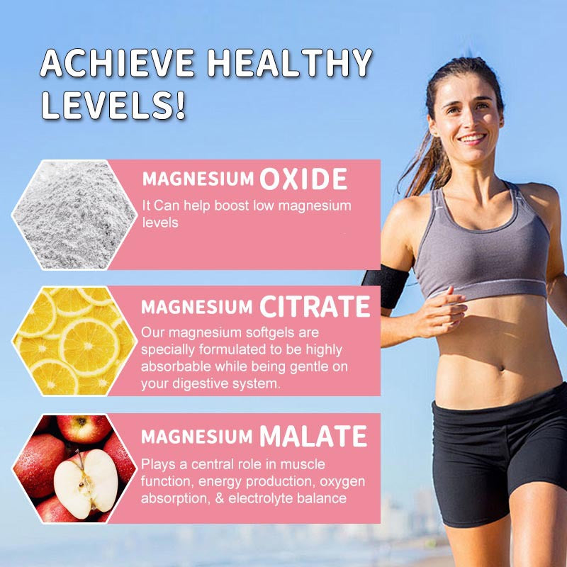 Magnesium Complex Softgels (100 softgels, 500mg) | Dietary Supplement for Calm, Relaxation, Nerve, Cognition, Sleep, and Menstrual Cramps