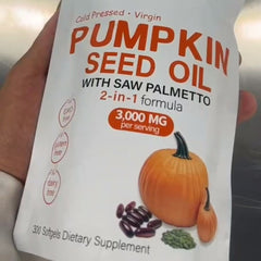 Pumpkin Seed Oil Capsule with Saw Palmetto (300 softgels, 3000mg Pumpkin Seed Oil, 300mg Saw Palmetto)