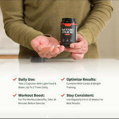 Nitric Oxide Booster Capsules with Amino Acid and Vitamin B3 (1500mg)