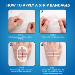 Zipper Strip Skin Closure for Wound Dressing (2 pieces)