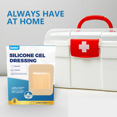 Silicone Gel Dressing (2 pieces/pack) | Waterproof and Breathable Band Aid for Wound Dressing