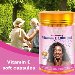 BIYODE Vitamin E Capsule (100 softgels, 1000mg) | Dietary Supplement for Anti-aging, Cell Repair, Blood Circulation, and Immunity