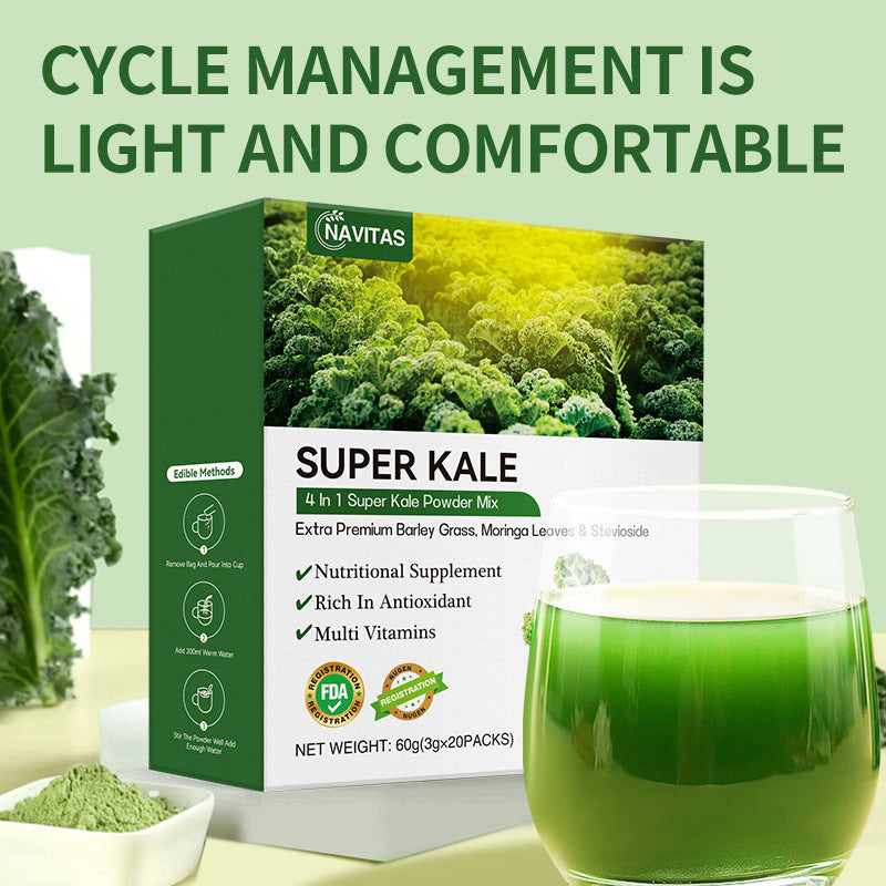 NAVITAS Super Kale Powder with Barley Grass and Moringa Leaves