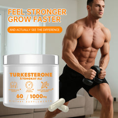 Turkesterone and Tongkat Ali Capsules with Colostrum (500mg Turkesterone, 250mg Tongkat Ali, 250mg Colostrum)