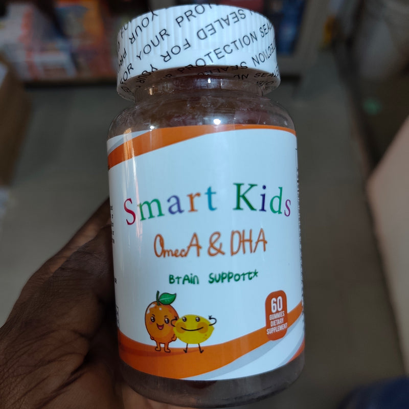 Smart Kids Gummies with Omega-3-6-9 and DHA | Dietary Supplement for Brain Development and Heart Health