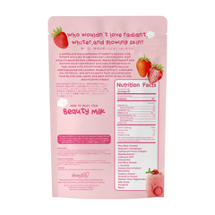 Beauty Milk Premium Japanese Strawberry Glutathione Drink (10×18g sachets, 50000mg) | Instant Powdered Milk Tea for Beauty and Wellness