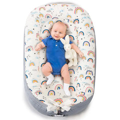 Portable and Ultra-Soft Baby Lounger (0-18 months old, 90*50cm size) | Anti-Pressure Bionic Baby Bed