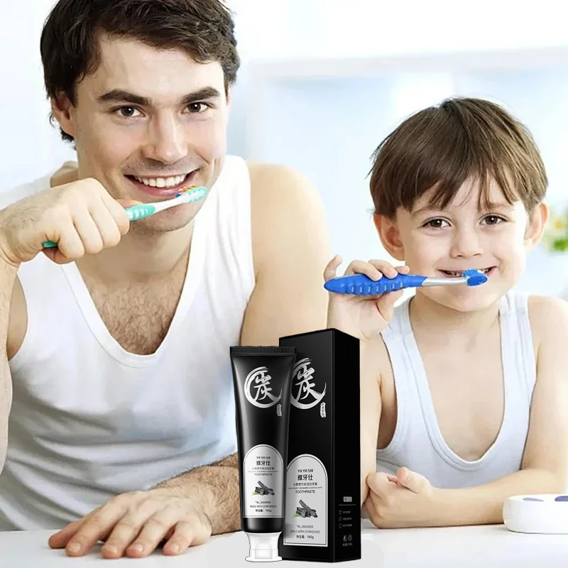 YAYASHI Bamboo Charcoal Whitening Toothpaste (100grams) | Herbal Toothpaste for Stubborn Stains, Fresh Breath, Plaque, Healthy Gums, and Teeth Whitening