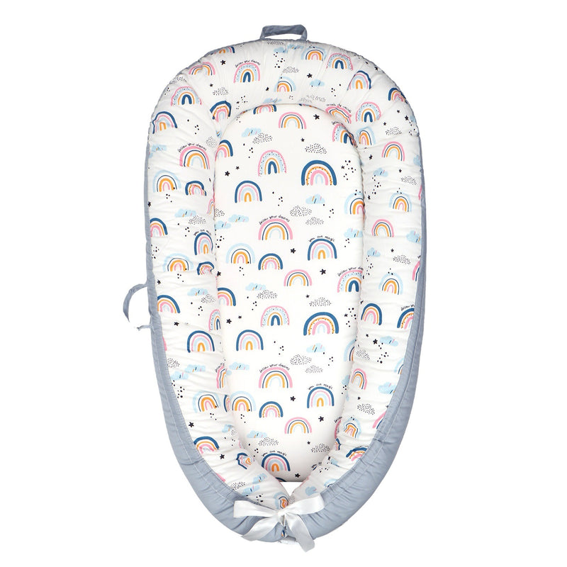 Portable and Ultra-Soft Baby Lounger (0-18 months old, 90*50cm size) | Anti-Pressure Bionic Baby Bed