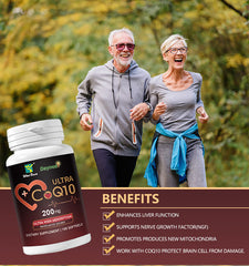 Ultra CoQ10 Softgels with Vitamin E (100 softgels, 200mg CoQ10)