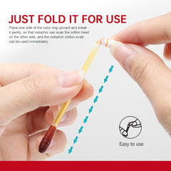 Iodine Swab (60 pieces) | Iodine Solution for Wound Sterilization, Wound Care, and Baby's Belly Button Sterilization