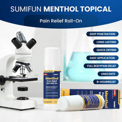 Menthol Pain Relief Gel-Roll On (4% Menthol, 74ml) | Topical Gel for Nerve, Muscle, Neck, Shoulder, Knee, and Back Pain Relief