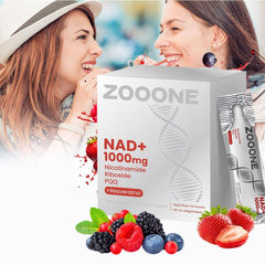 ZOOONE NAD+ Drink with Quercetin Phytosome, Resveratrol, and PQQ (30 sachets, 600mg Nicotinamide Riboside) | Dietary Supplement for Healthy Aging, DNA Repair, and NAD+ Booster
