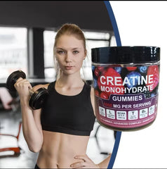 Creatine Monohydrate Gummies with L-Carnitine, BCAA, and Taurine (120 gummies, 8000mg)