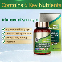 Eye Vitamin and Mineral Capsule | Dietary Supplement for Eye Strain, Dry Eyes, Eye Fatigue, Itchy Eyes, and Vision Care
