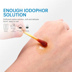 Iodine Swab (60 pieces) | Iodine Solution for Wound Sterilization, Wound Care, and Baby's Belly Button Sterilization