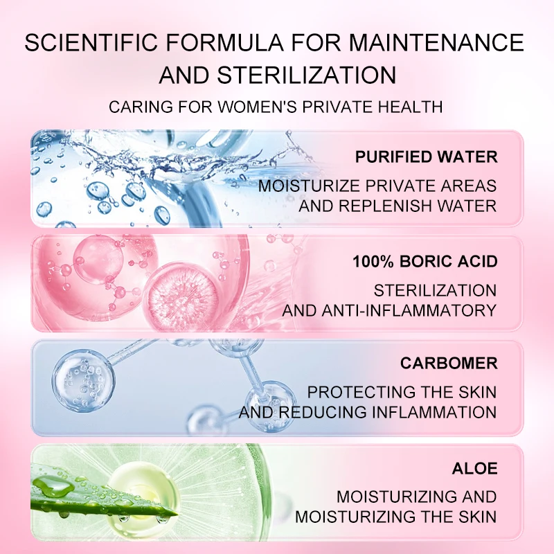 Boric Acid Gel | Antibacterial Gel for Odor, Discharge, Itching, pH Balance, Elasticity, and Vaginal Infections