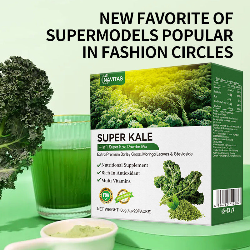 NAVITAS Super Kale Powder with Barley Grass and Moringa Leaves