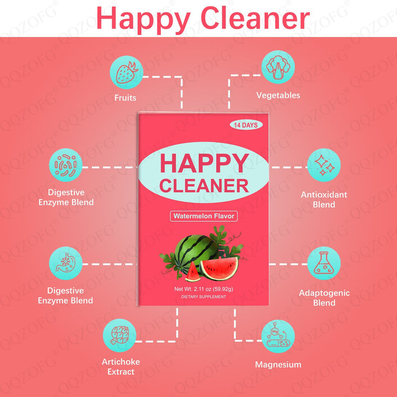Happy Cleaner Electrolyte Drink (Watermelon flavor) | Electrolyte Drink for Hydration, Energy, and Mineral Replenishment
