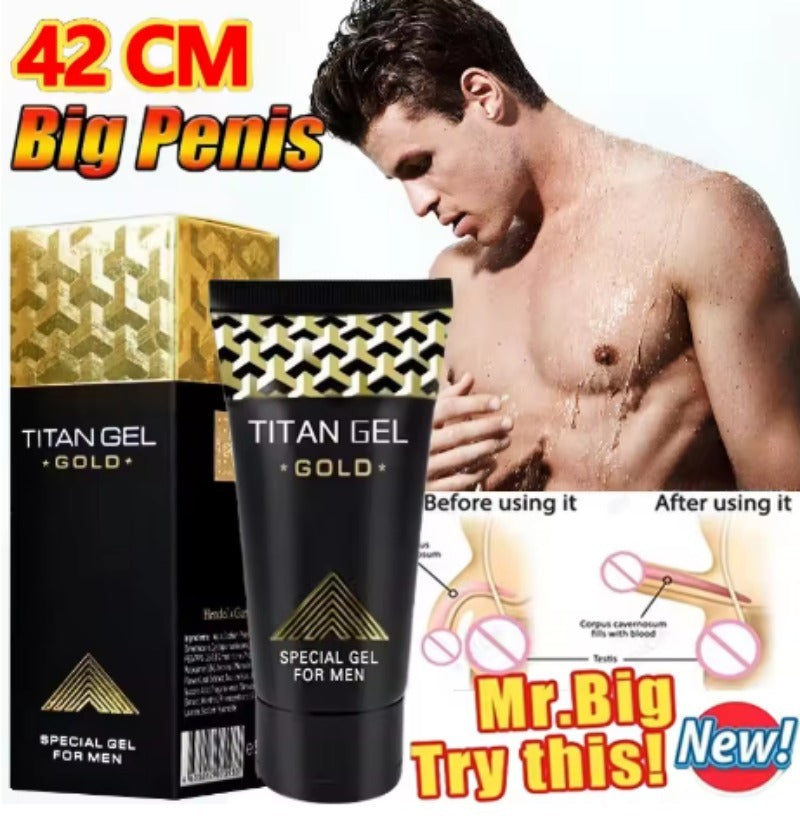 TITAN GEL GOLD - Special Gel for Men (50ml) | Intimate Gel Lubricant for Penis Enlargement, Longer Sex, and Sexual Enhancement