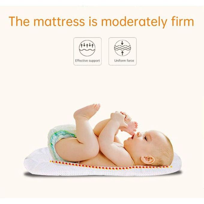 Portable and Foldable Baby Travel Bed with Mosquito Net and Toys (0-12 months, Grey) | Baby Crib and Storage Bag