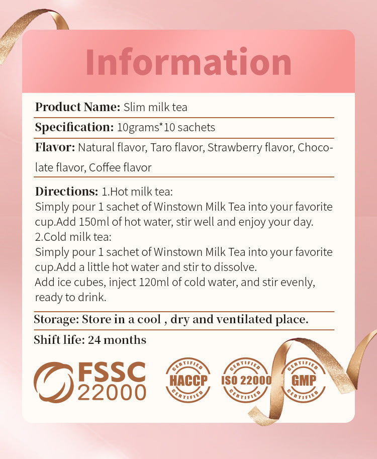 Slim Milk Tea (Strawberry Flavour) | Diet Shake for Weight Loss, Appetite Control and Meal Replacement