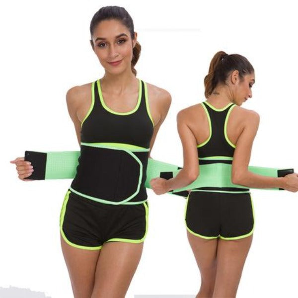 Curved-Edge SBR Embossing Waist Trainer with Elastic Band
