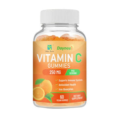 Vitamin C Gummies (250mg) | Dietary Supplement for Immune Boost, Collagen Formation, Wound Healing and Skin Health