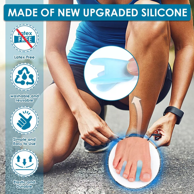 A-Line Silicone Toe Separator (4 Pairs) | Orthopedic Corrector for Bunion, Overlapping and Hammer Toes
