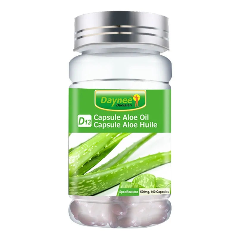 Aloe Vera Oil Capsule | Dietary Supplement for Bowel Movements, Laxative, Constipation, and Anti-aging