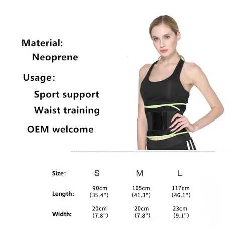 NEOPRENE Waist Trainer Belt with Elastic Strap