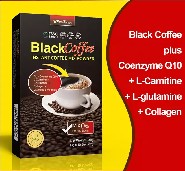 Black Coffee with CoQ10 and L-Carnitine | Organic Coffee for Energy, Mental Alertness, and Healthy Heart