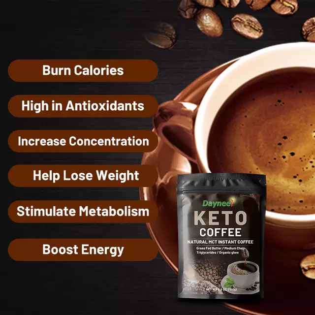 Keto Coffee with MCT Oil, Instant Coffee for Mental Alert, Energy Boo