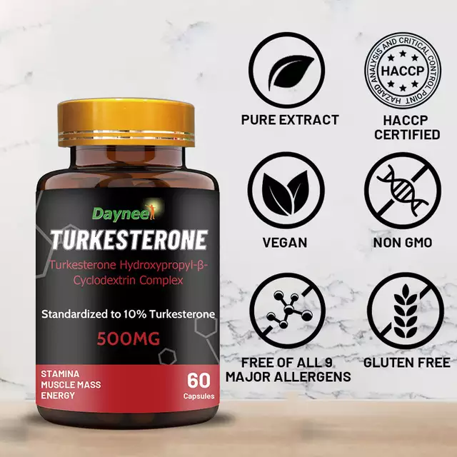 Turkesterone Extract Capsule | Dietary Supplement for Muscle Build, Fat Burn, Energy Boost, and Muscle Recovery