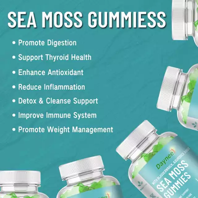 Sea Moss Gummies (1750mg) with Bladderwrack and Burdock Root