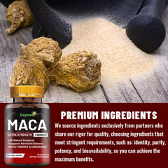 Maca Capsule for Men (1900MG) | Dietary Supplement for Man Power, Sexual Enhancement and Male Fertility