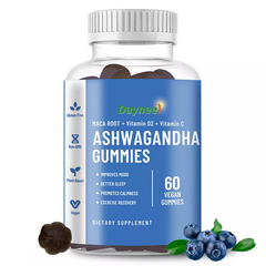 Ashwagandha Gummies with Maca & Vitamins | Dietary Supplement for Stress, Sleep, Testosterone, and Strength